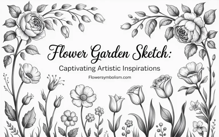 flower garden sketch