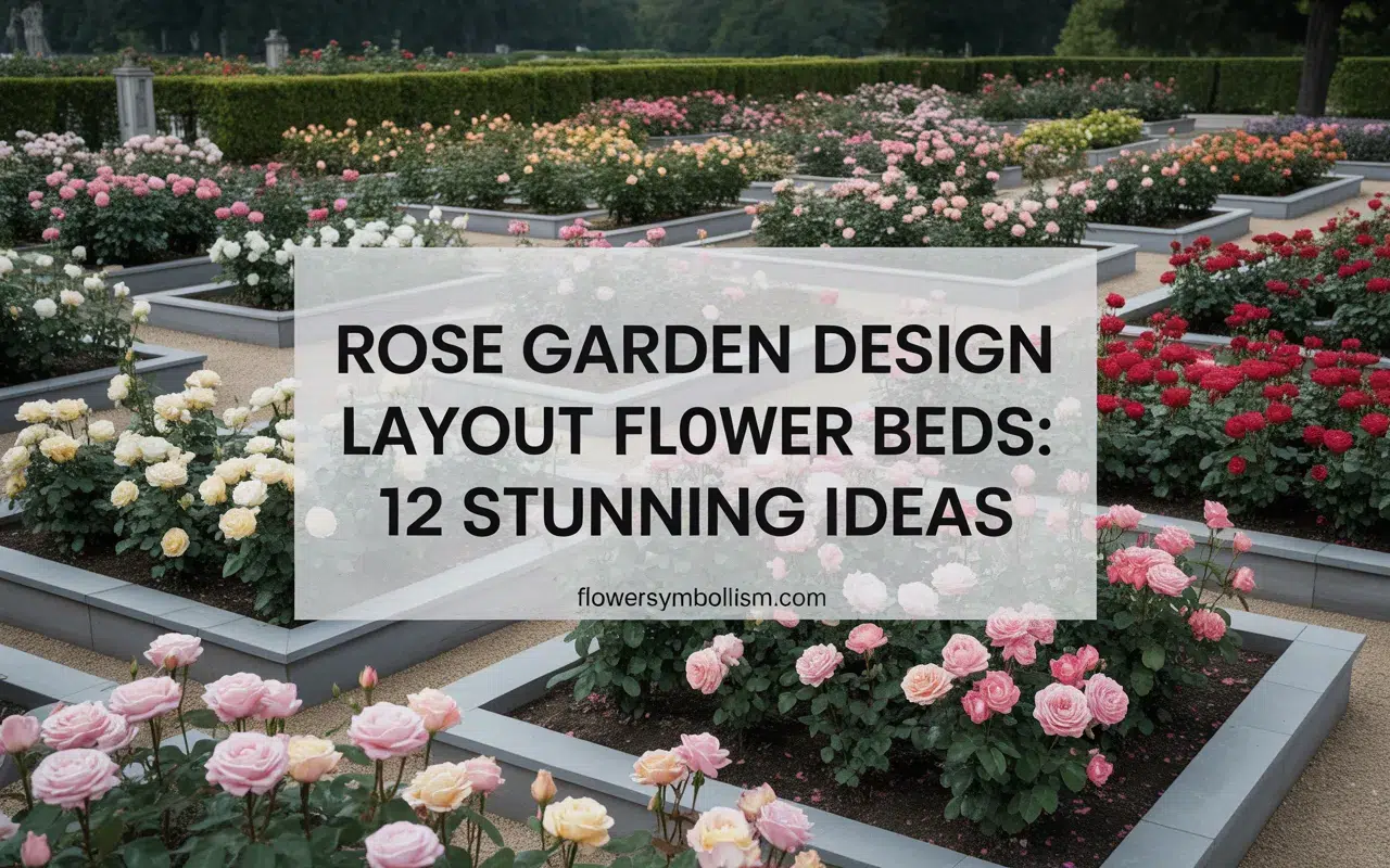 rose garden design layout flower beds