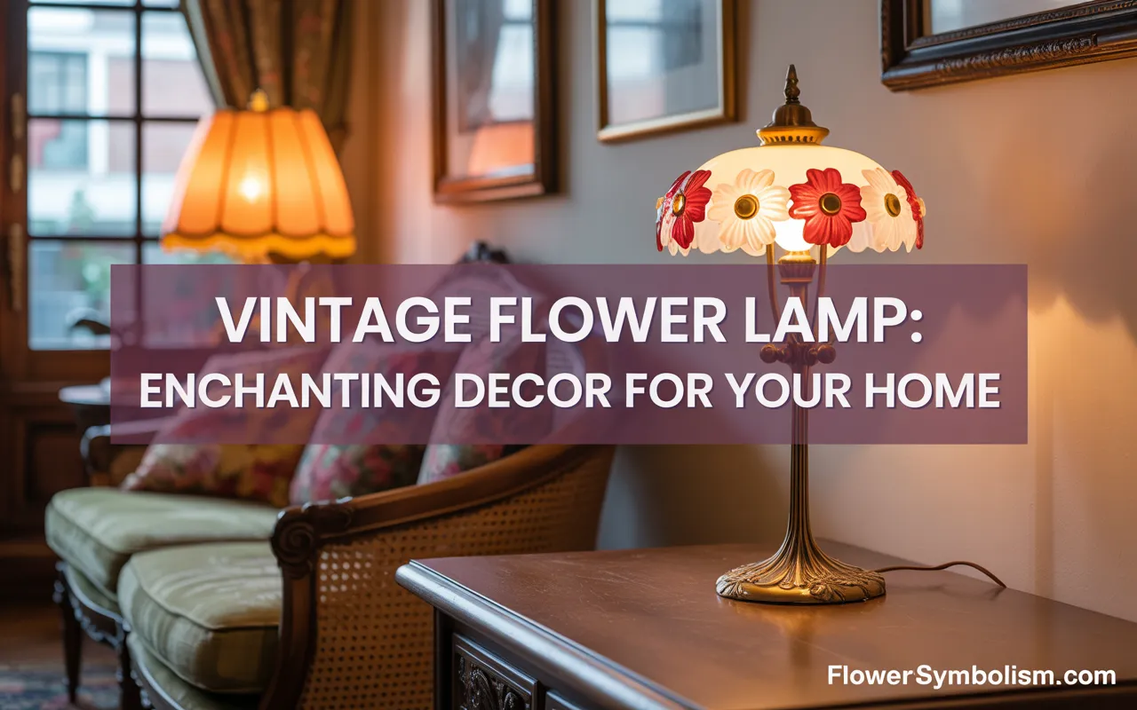 vintage flower lamp