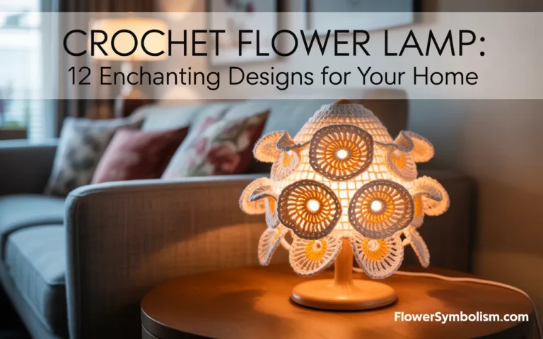 crochet flower lamp