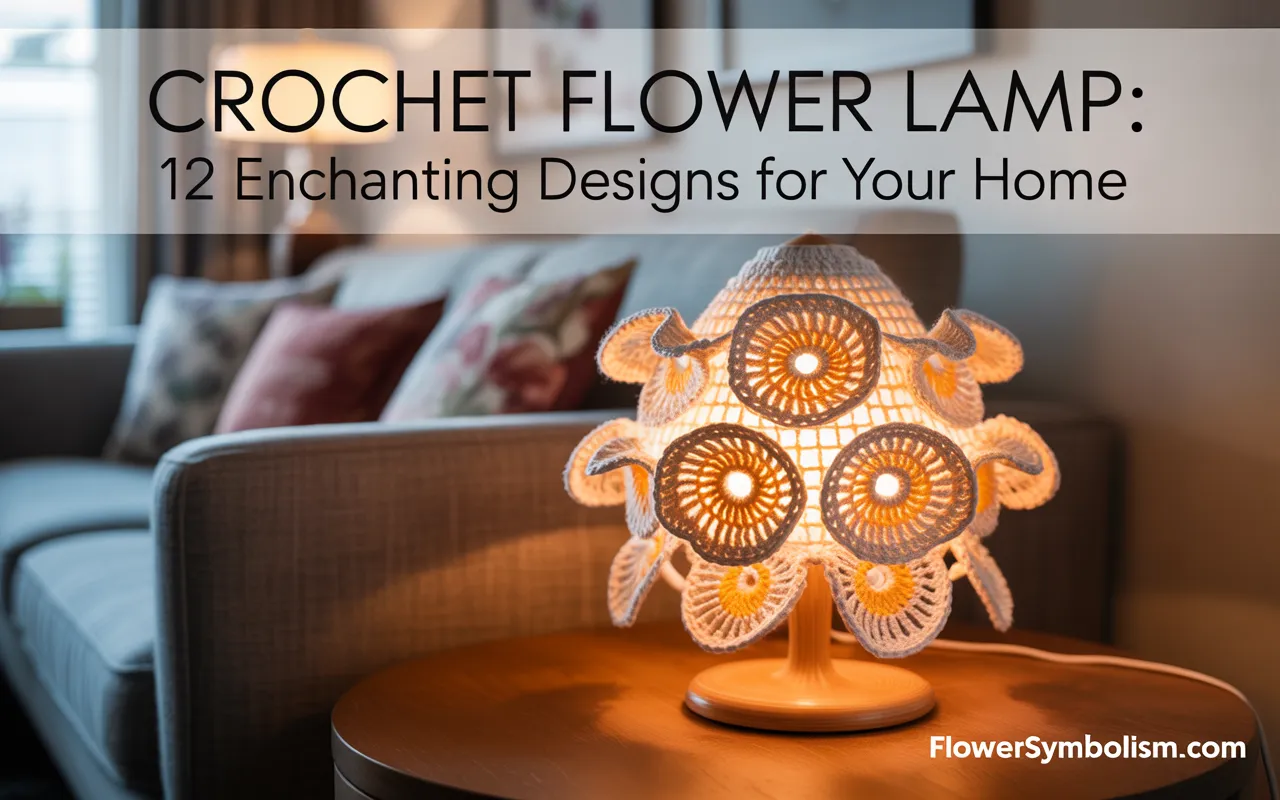 crochet flower lamp