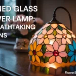 stained glass flower lamp