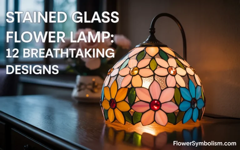 stained glass flower lamp