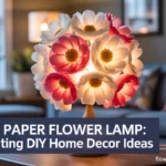 crepe paper flower lamp