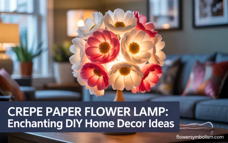 crepe paper flower lamp