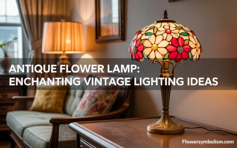 antique flower lamp