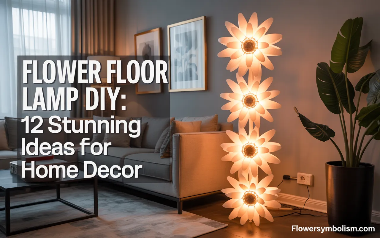 flower floor lamp diy