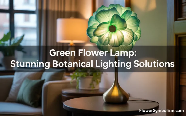 green flower lamp