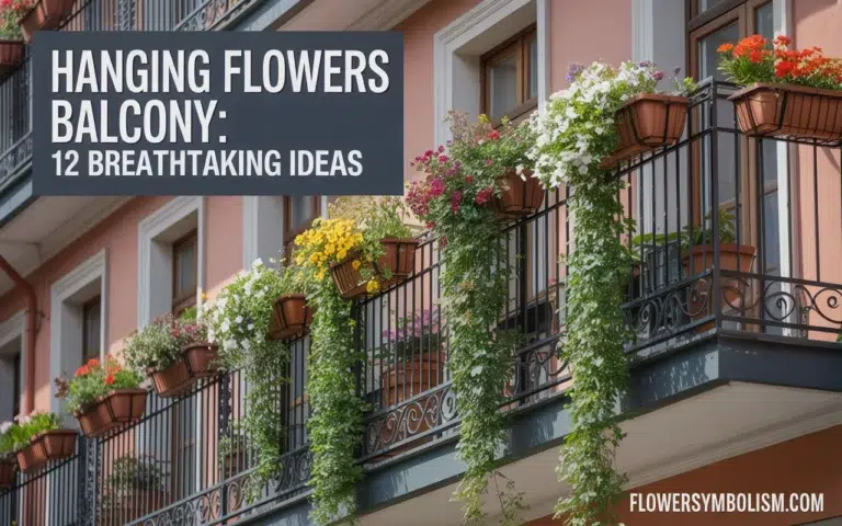 hanging flowers balcony