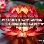 red lotus flower lantern
