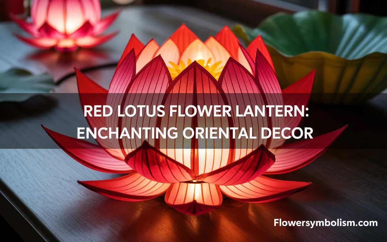 red lotus flower lantern