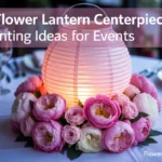 pink flower lantern centerpiece
