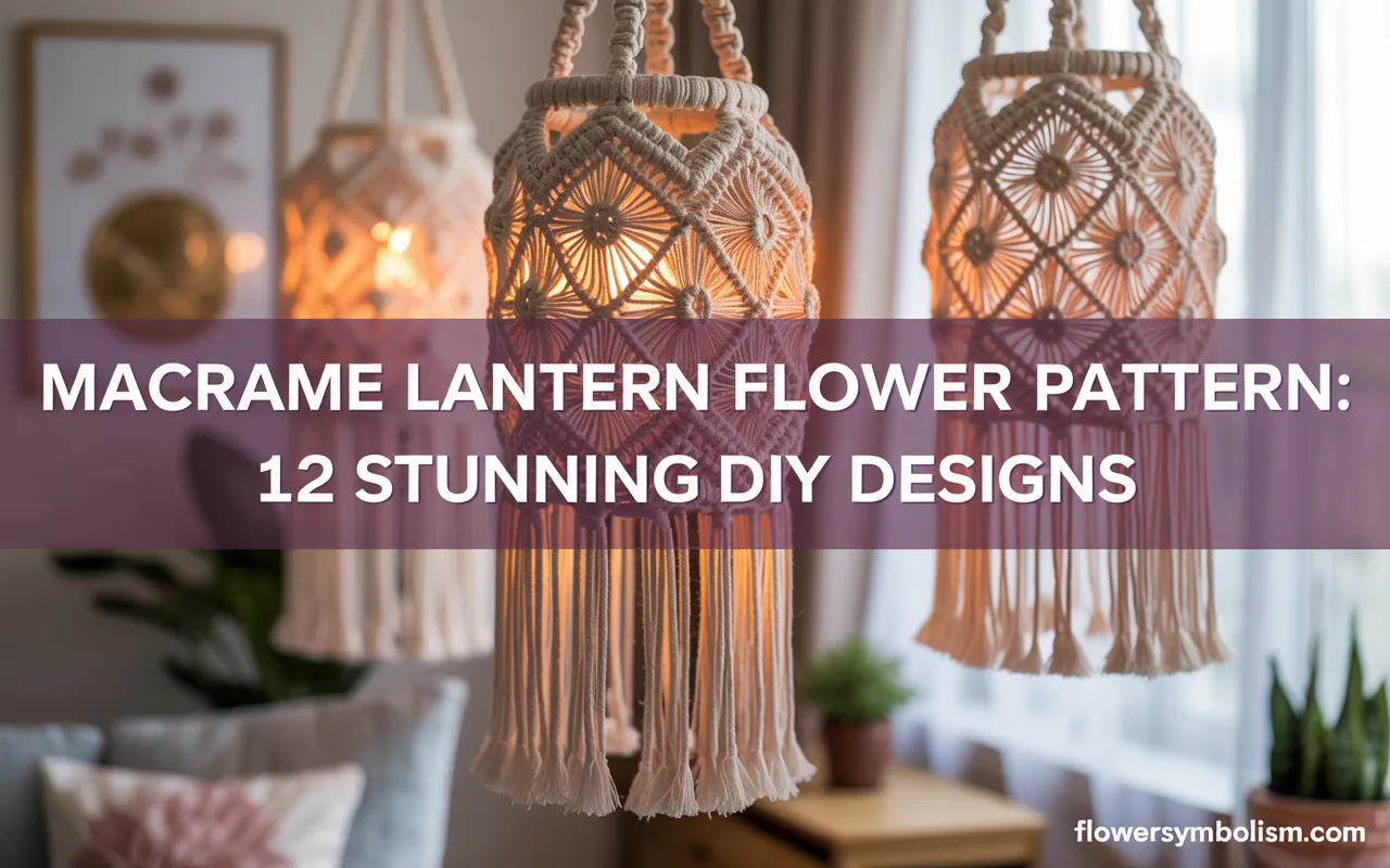 macrame lantern flower pattern