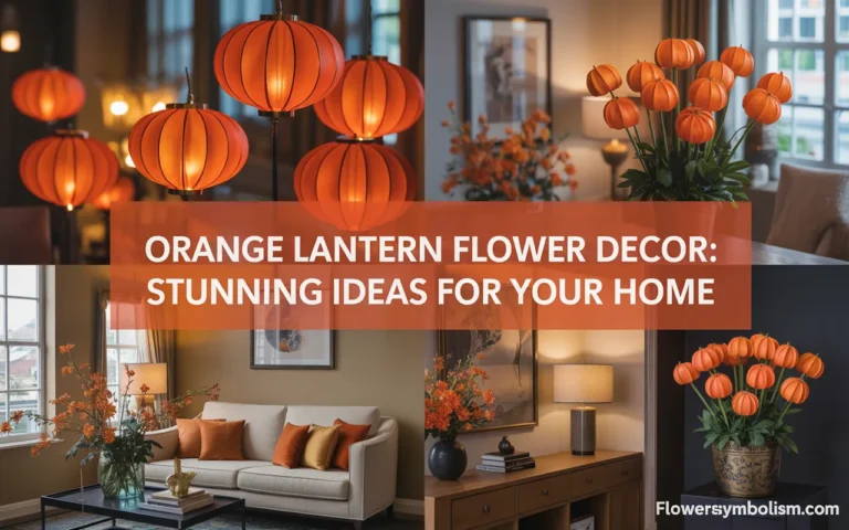 orange lantern flower decor