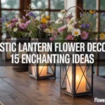 rustic lantern flower decor