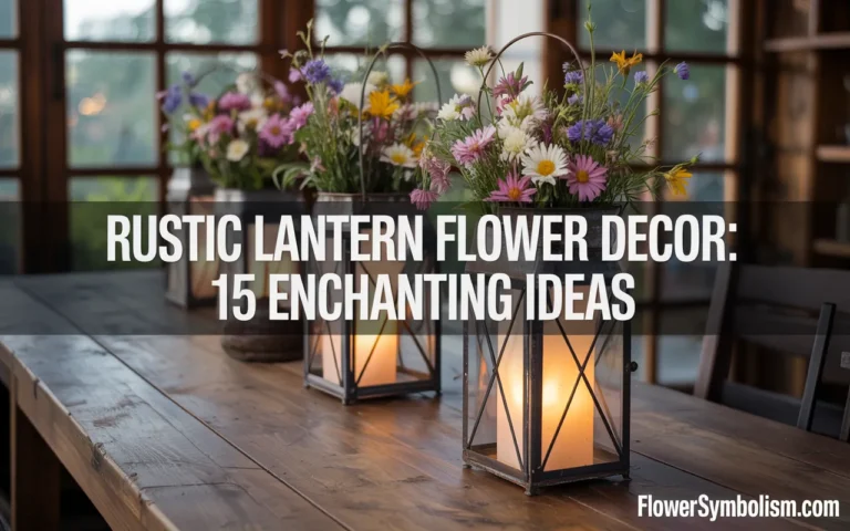 rustic lantern flower decor