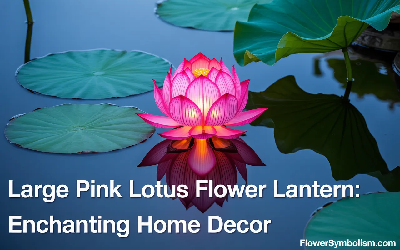 large pink lotus flower lantern