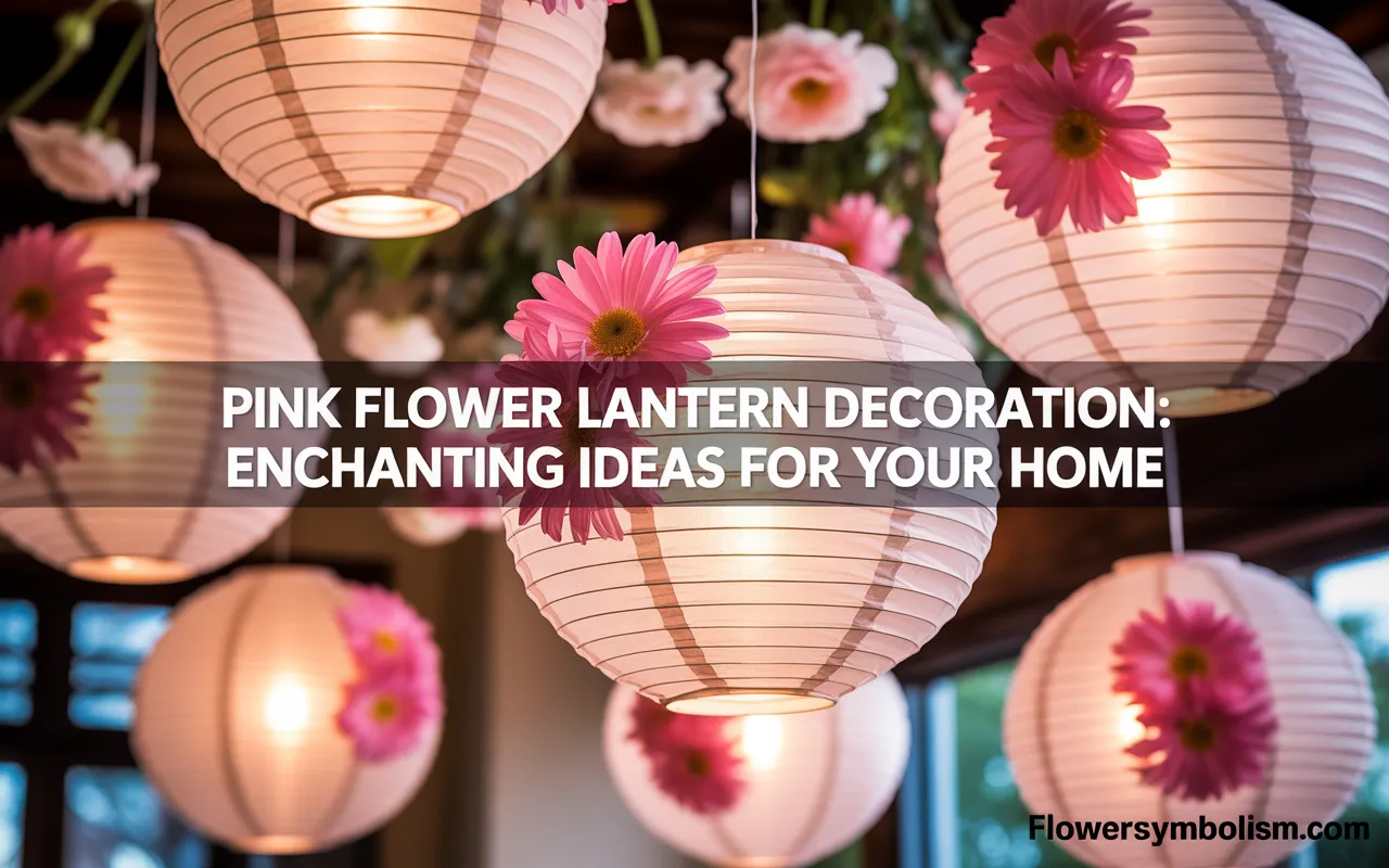pink flower lantern decoration