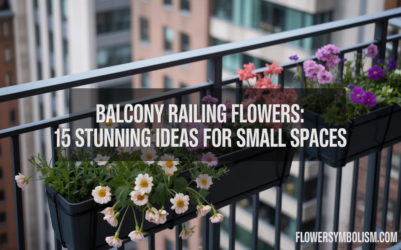 balcony railing flowers