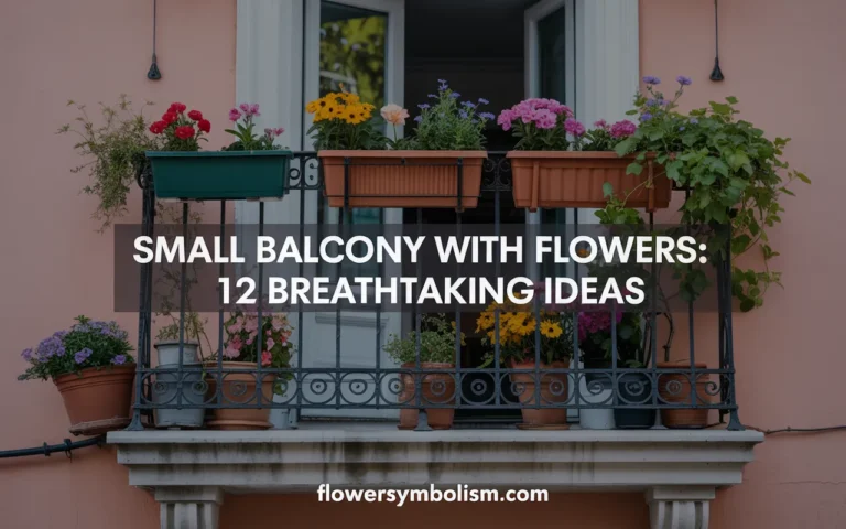 small balcony with flowers
