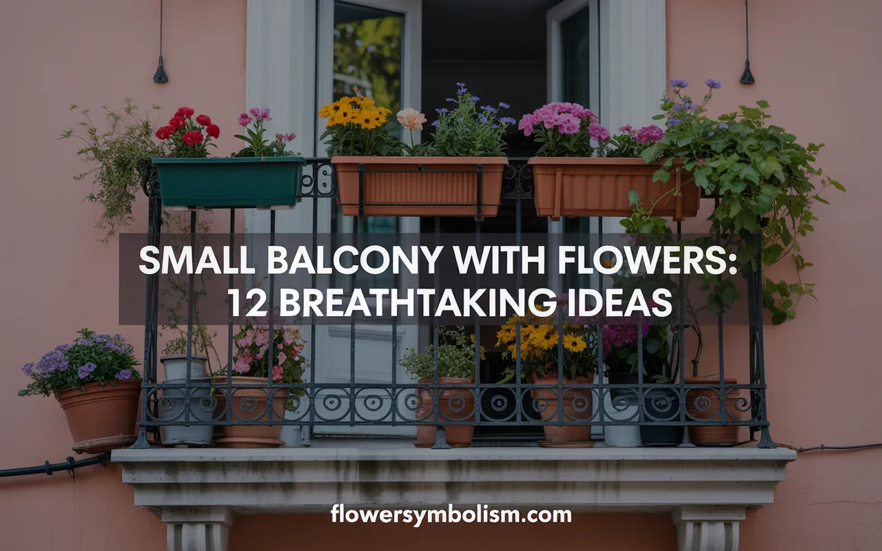 small balcony with flowers