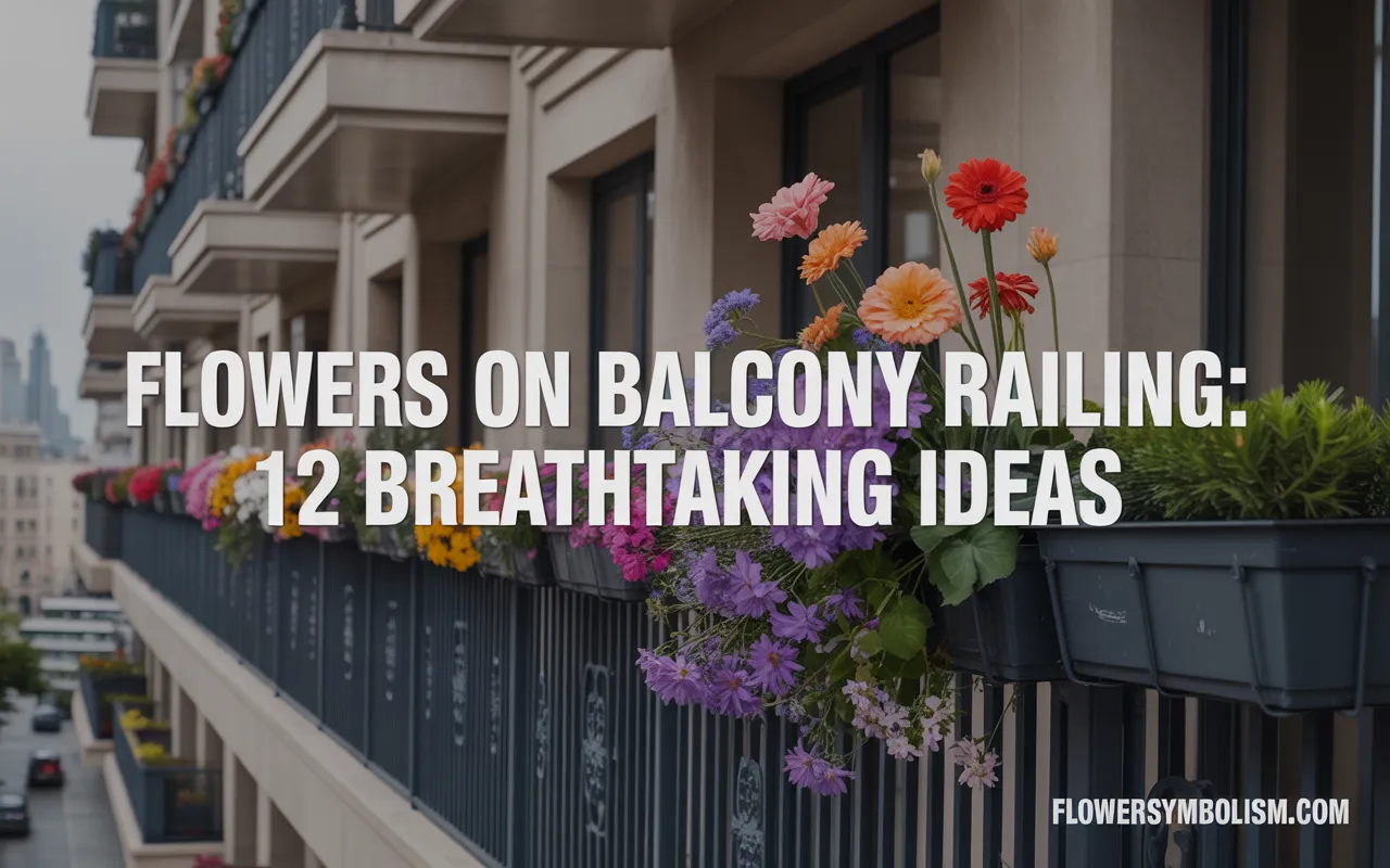 flowers on balcony railing