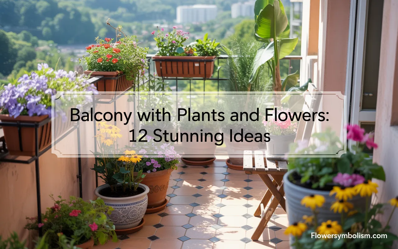 balcony with plants and flowers