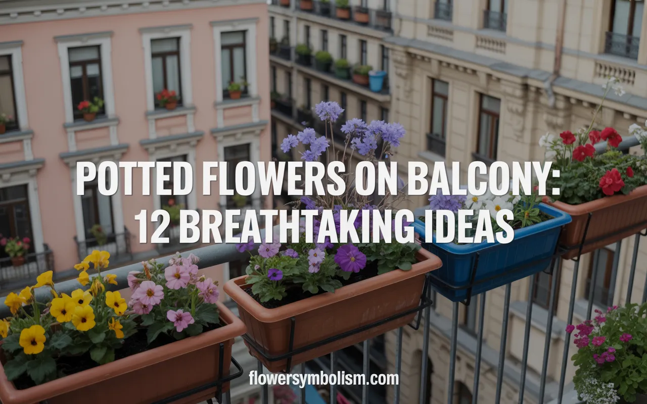 potted flowers on balcony