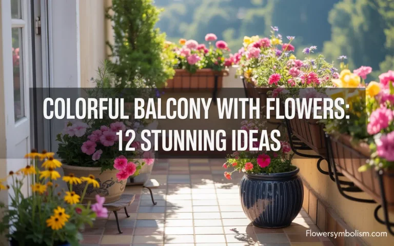 colorful balcony with flowers