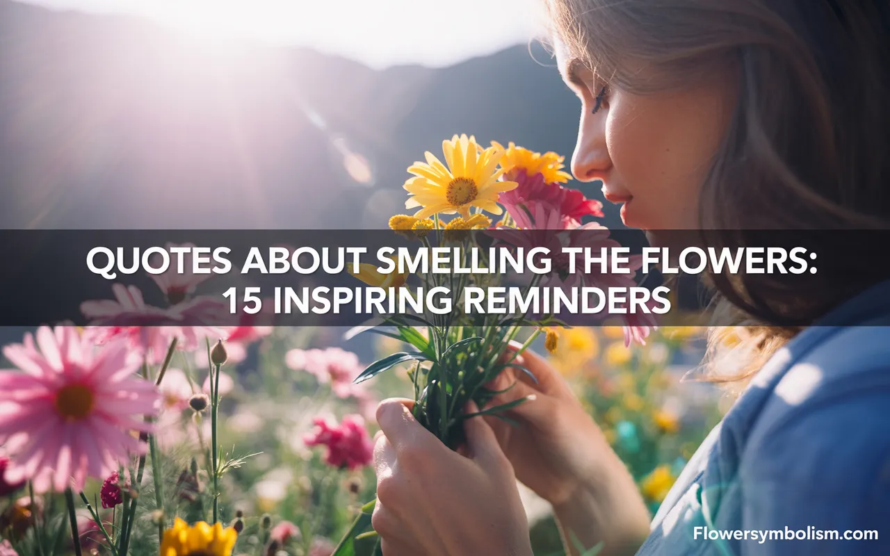 quotes about smelling the flowers
