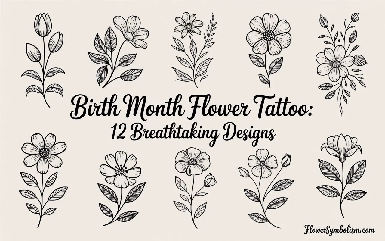 birth month flower tattoo