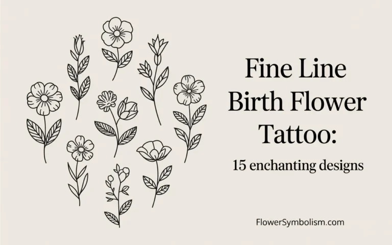 fine line birth flower tattoo