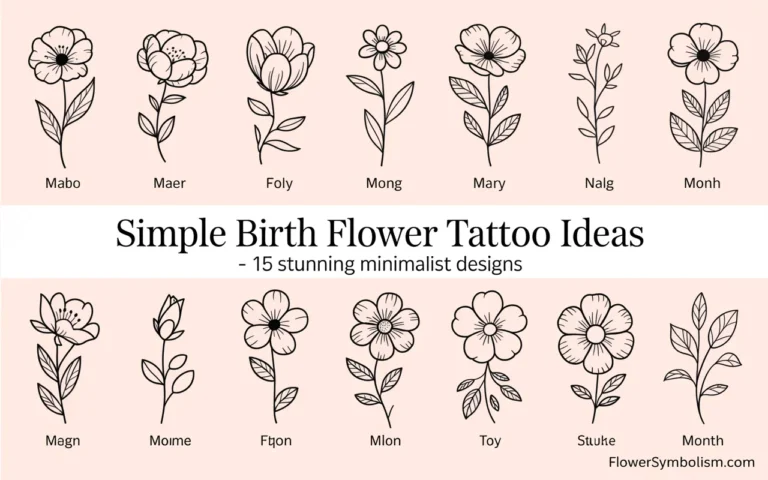 simple birth flower tattoo
