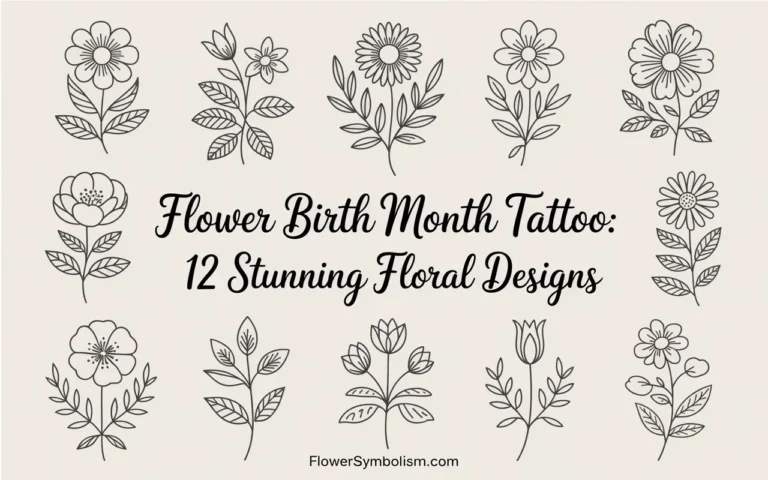 flower birth month tattoo