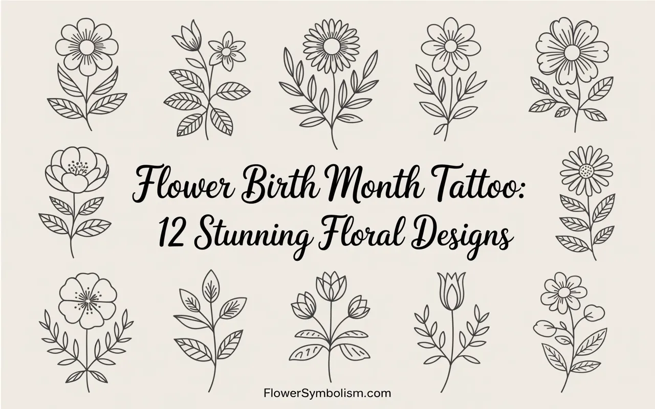 flower birth month tattoo
