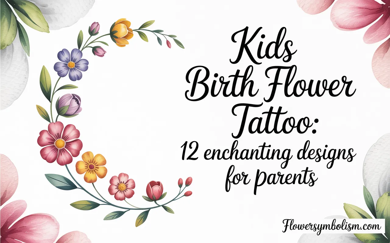 kids birth flower tattoo