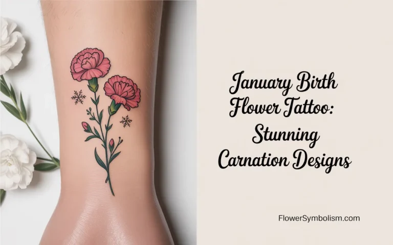 january birth flower tattoo