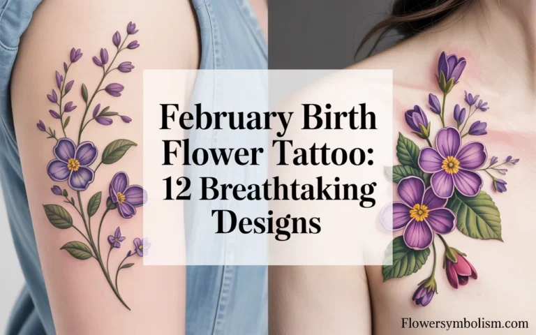 february birth flower tattoo