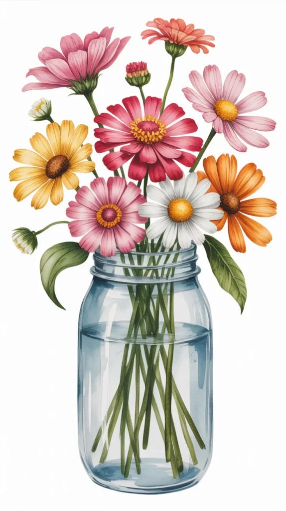 Colorful-Watercolor-Flowers