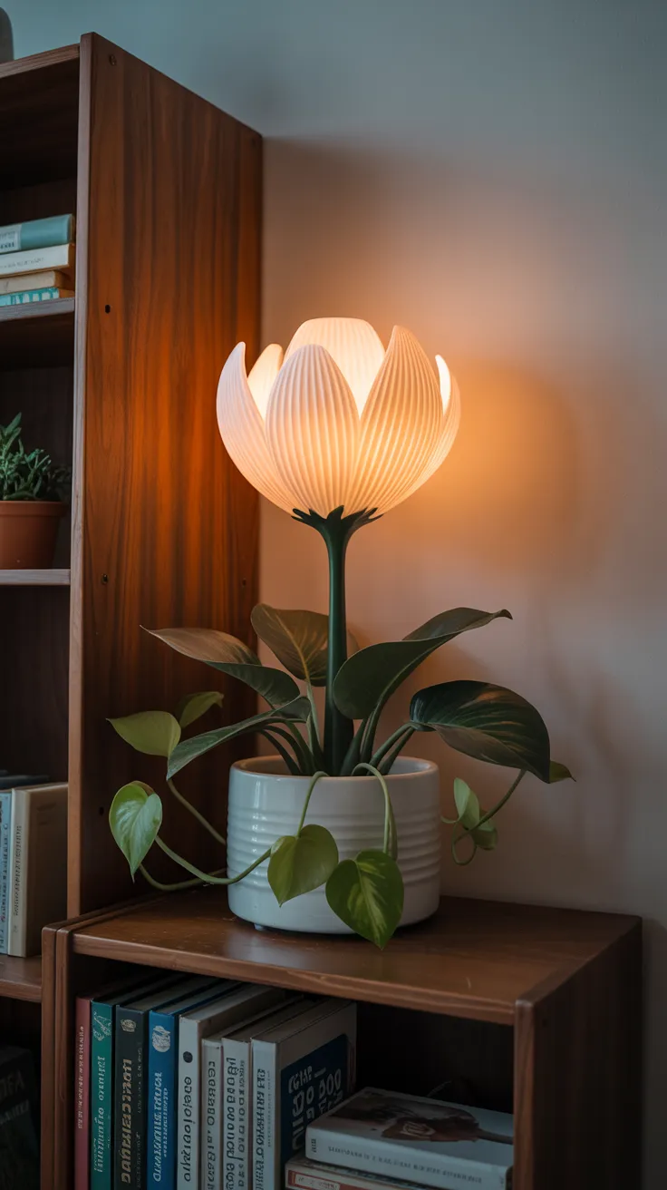 Vintage Flower Lamp: Enchanting Decor For Your Home