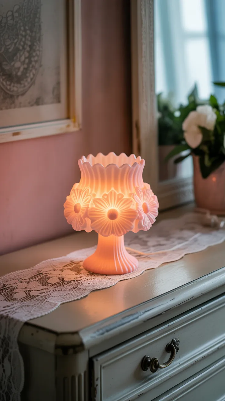 Vintage Flower Lamp: Enchanting Decor For Your Home