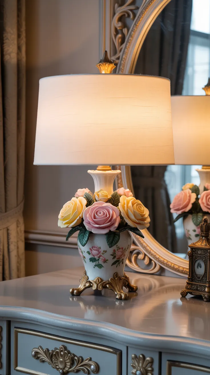 Vintage Flower Lamp: Enchanting Decor For Your Home