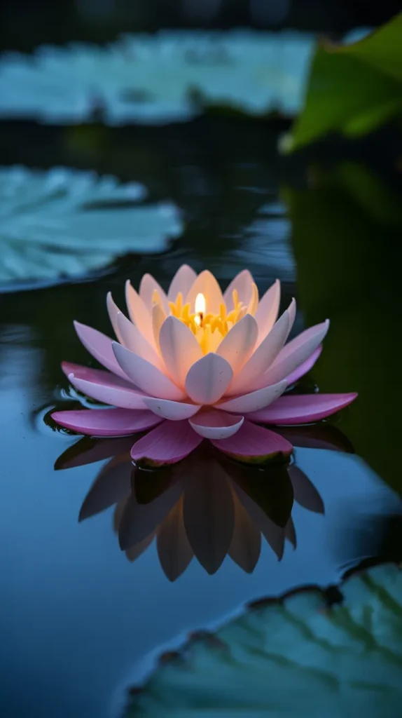Gen Lantern Candle Lotus Flower: Beautiful Floating Illumination