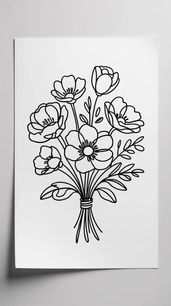 Flower Bouquet Drawing: 12 Stunning Ideas For Beginners