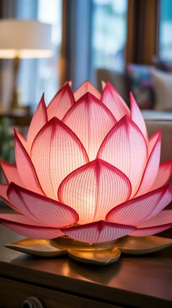 Large Pink Lotus Flower Lantern: Enchanting Home Decor