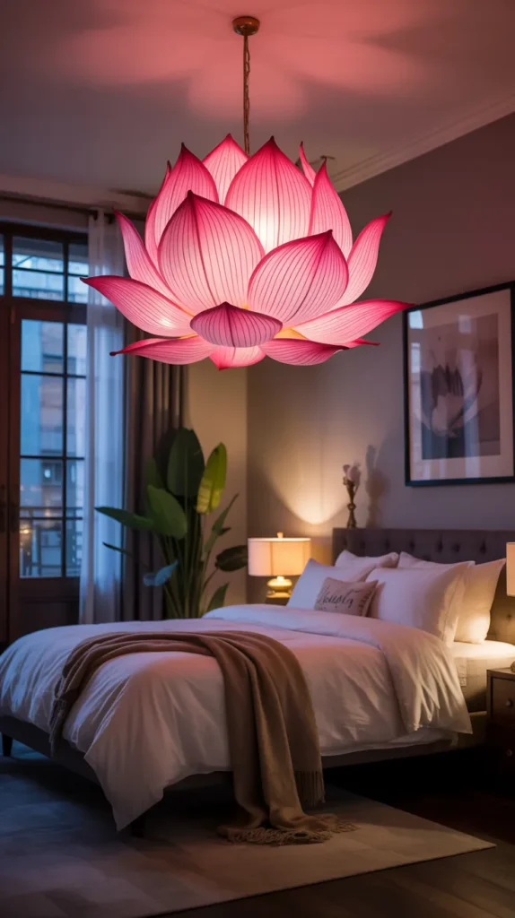 Large Pink Lotus Flower Lantern: Enchanting Home Decor