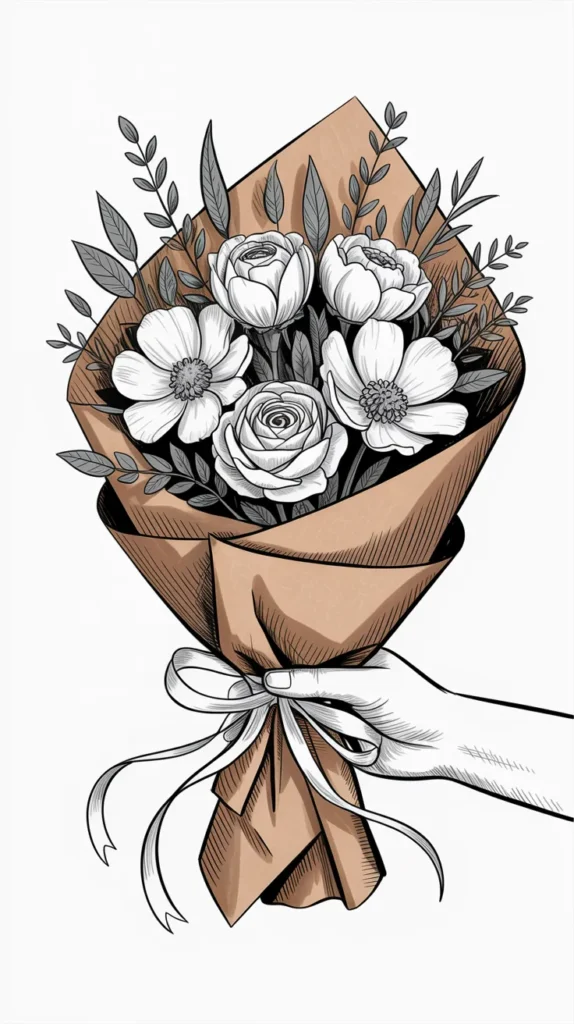 Flower Bouquet Drawing: 12 Stunning Ideas For Beginners