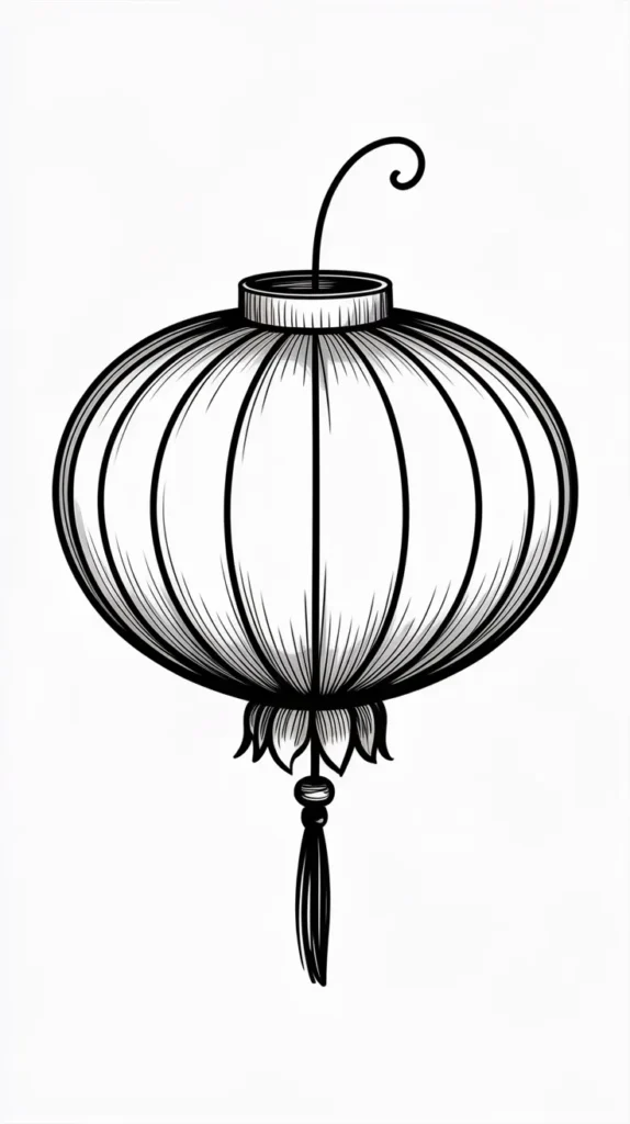 Chinese Lantern Flower Drawing Easy: 10 Beautiful Steps