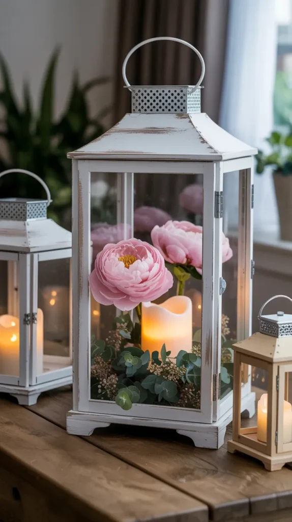 Flower Inside Decorative Lantern - 12 Enchanting Ideas