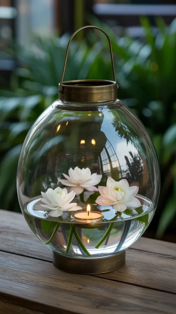 Flower Inside Decorative Lantern - 12 Enchanting Ideas